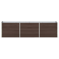 Thumbnail for Garten-Hochbeet Verzinkter Stahl 240×40×45 cm Braun