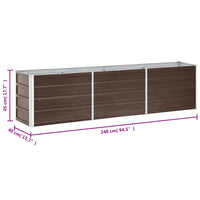 Thumbnail for Garten-Hochbeet Verzinkter Stahl 240×40×45 cm Braun