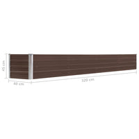 Thumbnail for Garten-Hochbeet Verzinkter Stahl 320×40×45 cm Braun