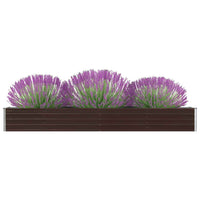 Thumbnail for Garten-Hochbeet Verzinkter Stahl 320×40×45 cm Braun