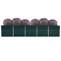 Thumbnail for Garten-Hochbeet Verzinkter Stahl 400x80x45 cm Grün