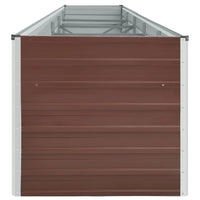 Thumbnail for Garten-Hochbeet Verzinkter Stahl 400x80x45 cm Braun