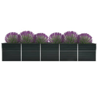Thumbnail for Garten-Hochbeet Verzinkter Stahl 400x80x45 cm Anthrazit