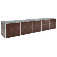 Thumbnail for Garten-Hochbeet Verzinkter Stahl 400×80×77 cm Braun