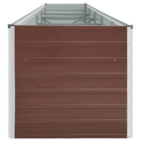 Thumbnail for Garten-Hochbeet Verzinkter Stahl 400×80×77 cm Braun