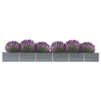 Thumbnail for Garten-Hochbeet Verzinkter Stahl 480x80x45 cm Grau