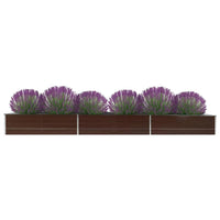 Thumbnail for Garten-Hochbeet Verzinkter Stahl 480x80x45 cm Braun