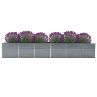 Thumbnail for Garten-Hochbeet Verzinkter Stahl 480x80x77 cm Grau