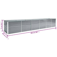 Thumbnail for Garten-Hochbeet Verzinkter Stahl 480x80x77 cm Grau