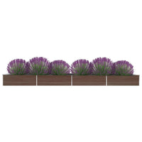 Thumbnail for Garten-Hochbeet Verzinkter Stahl 600x80x45 cm Braun