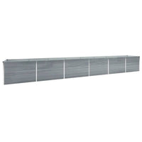 Thumbnail for Garten-Hochbeet Verzinkter Stahl 600x80x77 cm Grau