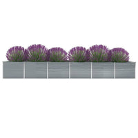 Thumbnail for Garten-Hochbeet Verzinkter Stahl 600x80x77 cm Grau