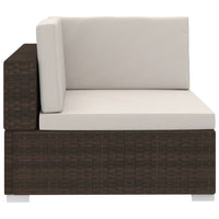 Thumbnail for 3-tlg. Garten-Sofagarnitur mit Auflagen Poly Rattan Braun