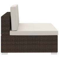 Thumbnail for 3-tlg. Garten-Sofagarnitur mit Auflagen Poly Rattan Braun
