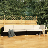 Thumbnail for 4-tlg. Garten-Sofagarnitur mit Auflagen Poly Rattan Schwarz