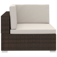 Thumbnail for 4-tlg. Garten-Sofagarnitur mit Auflagen Poly Rattan Braun