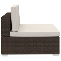 Thumbnail for 4-tlg. Garten-Sofagarnitur mit Auflagen Poly Rattan Braun