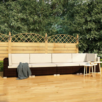 Thumbnail for 4-tlg. Garten-Sofagarnitur mit Auflagen Poly Rattan Braun