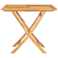 Thumbnail for Gartentisch Klappbar 85x85x76 cm Teak Massivholz