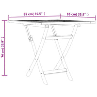 Thumbnail for Gartentisch Klappbar 85x85x76 cm Teak Massivholz