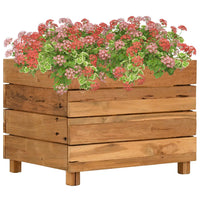 Thumbnail for Hochbeet 50x40x38 cm Teak Altholz und Stahl