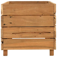 Thumbnail for Hochbeet 100x40x38 cm Teak Altholz und Stahl