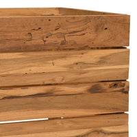 Thumbnail for Hochbeet 100x40x38 cm Teak Altholz und Stahl