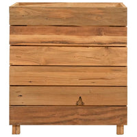 Thumbnail for Hochbeet 50x40x55 cm Teak Altholz und Stahl