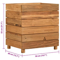 Thumbnail for Hochbeet 50x40x55 cm Teak Altholz und Stahl