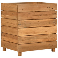 Thumbnail for Hochbeet 50x40x55 cm Teak Altholz und Stahl