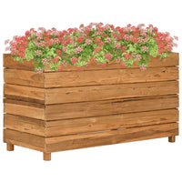 Thumbnail for Hochbeet 100x40x55 cm Teak Altholz und Stahl