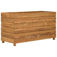 Thumbnail for Hochbeet 100x40x55 cm Teak Altholz und Stahl