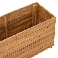 Thumbnail for Hochbeet 100x40x55 cm Teak Altholz und Stahl