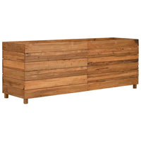 Thumbnail for Hochbeet 150x40x55 cm Teak Altholz und Stahl