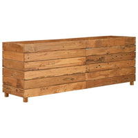 Thumbnail for Hochbeet 150x40x55 cm Teak Altholz und Stahl