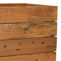 Thumbnail for Hochbeet 150x40x55 cm Teak Altholz und Stahl