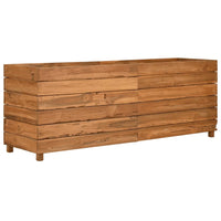 Thumbnail for Hochbeet 150x40x55 cm Teak Altholz und Stahl