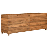 Thumbnail for Hochbeet 150x40x55 cm Teak Altholz und Stahl
