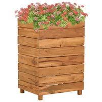 Thumbnail for Hochbeet 50x40x72 cm Teak Altholz und Stahl