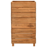 Thumbnail for Hochbeet 50x40x72 cm Teak Altholz und Stahl