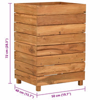 Thumbnail for Hochbeet 50x40x72 cm Teak Altholz und Stahl