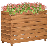 Thumbnail for Hochbeet 100x40x72 cm Teak Altholz und Stahl