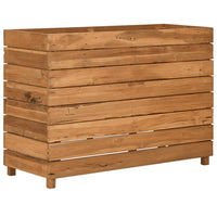 Thumbnail for Hochbeet 100x40x72 cm Teak Altholz und Stahl