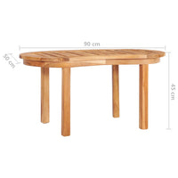 Thumbnail for Couchtisch 90x50x45 cm Massivholz Teak