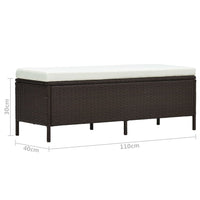 Thumbnail for 3-tlg. Garten-Lounge-Set mit Auflagen Poly Rattan Braun