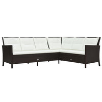 Thumbnail for 3-tlg. Garten-Lounge-Set mit Auflagen Poly Rattan Braun