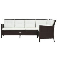 Thumbnail for 3-tlg. Garten-Lounge-Set mit Auflagen Poly Rattan Braun