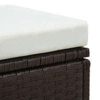 Thumbnail for 3-tlg. Garten-Lounge-Set mit Auflagen Poly Rattan Braun