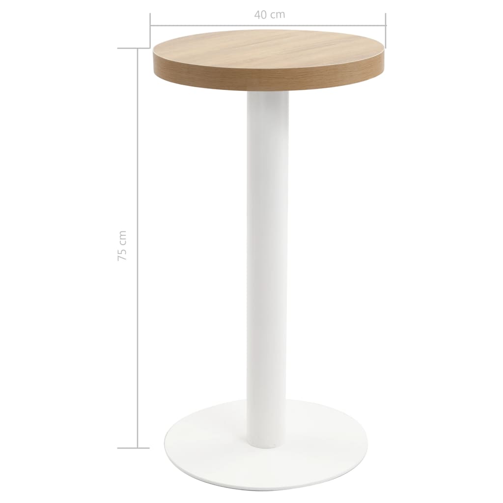 Bistrotisch Hellbraun 40 cm MDF