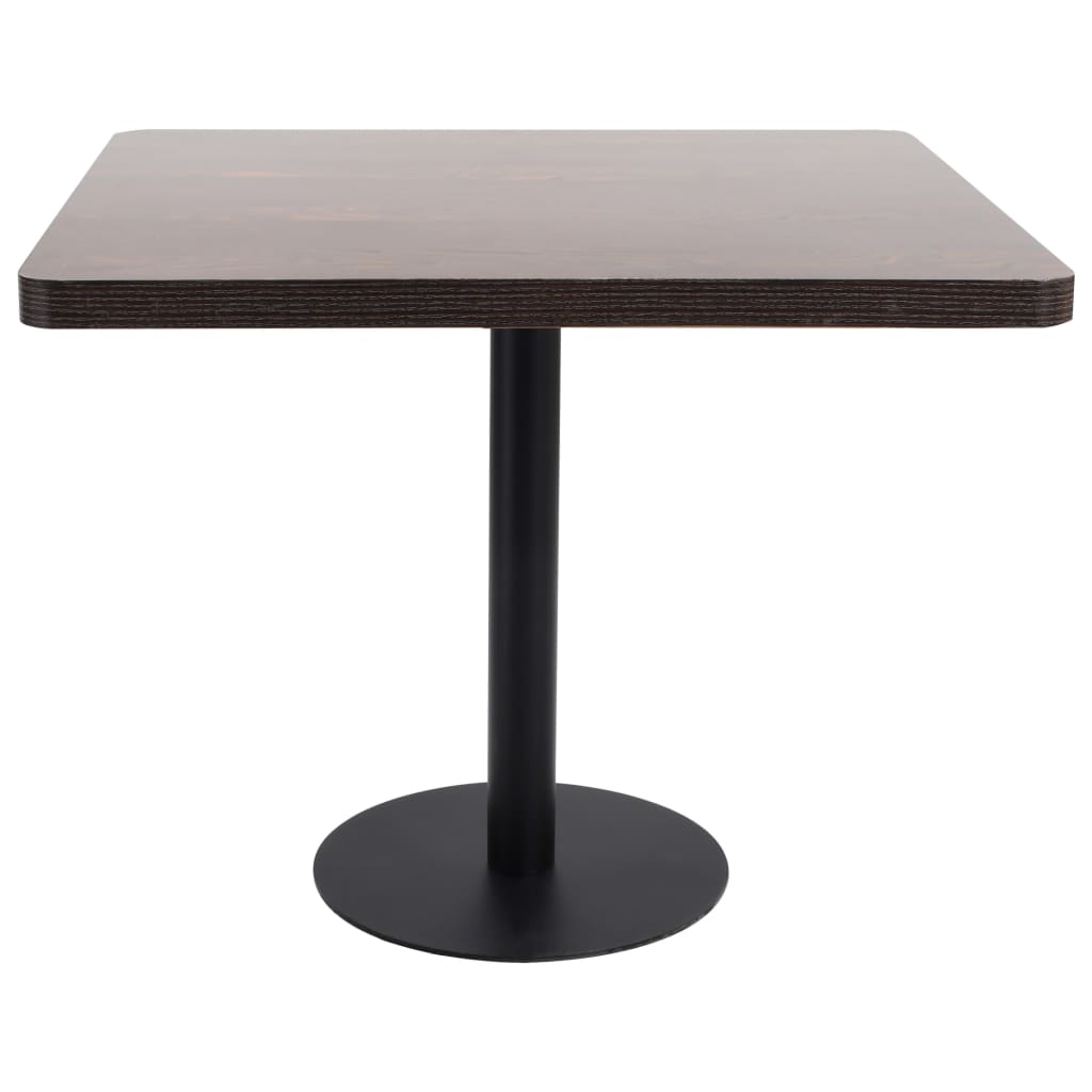 Bistrotisch Dunkelbraun 80x80 cm MDF